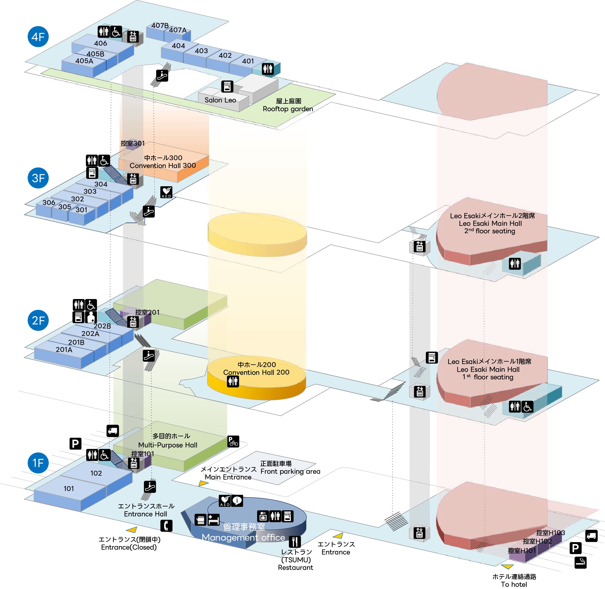 つくば国際会議場 フロアマップ